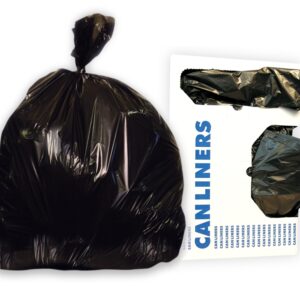 Heritage Bag 36X58 Repro Black 1.50 Mil Flat Pack Can Liners 55 Gallon 100 / cs