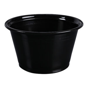 Empress Plastic Portion Cup 4oz Black 2500 / cs