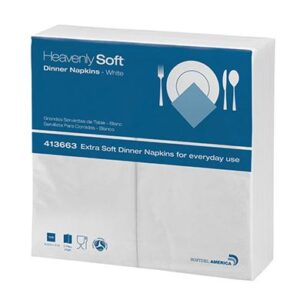 Sofidel Heavenly Soft 1/8 Fold Virgin Dinner Napkin 2 Ply 14-5/8" x 17" 30 / 100
