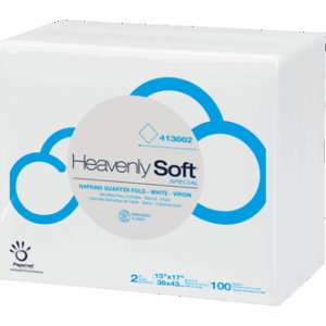 Sofidel Heavenly Soft 1/4 Fold Virgin Dinner Napkin 2ply 14-5/8"x17" 30/100