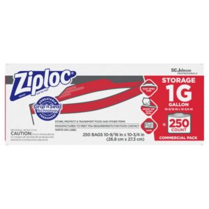 SC Johnson Ziploc Storage Bags 1 Gallon 250 / cs