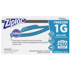 SC Johnson Ziploc Freezer Bags 1 Gallon 250 / cs