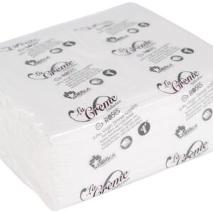 Roses La Creme 1/4 Fold Dinner Napkins White 2-Ply 15" x 17" 30 / 100 cs