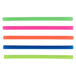 Empress Mixed Neon Colossal Boba Straw 9" , 12mm Diameter, Wrapped 4 / 500 cs