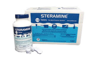Steramine Sanitizer Tablets 150 Tablets per Tube/ 900 Tablets 6 / bx