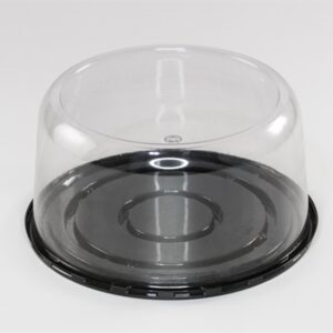 Pactiv 9" Black Cake Base w/5" Smooth Dome Fits 8" Cake 100 / cs