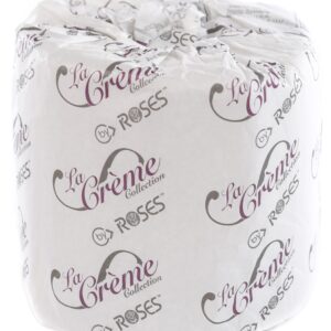 Roses La Creme Bath Tissue White 2-Ply 4.3" x 3.5" 500 Sheets 96 / cs
